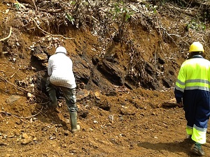 Lever d'un front de taille d'exploitation de manganèse